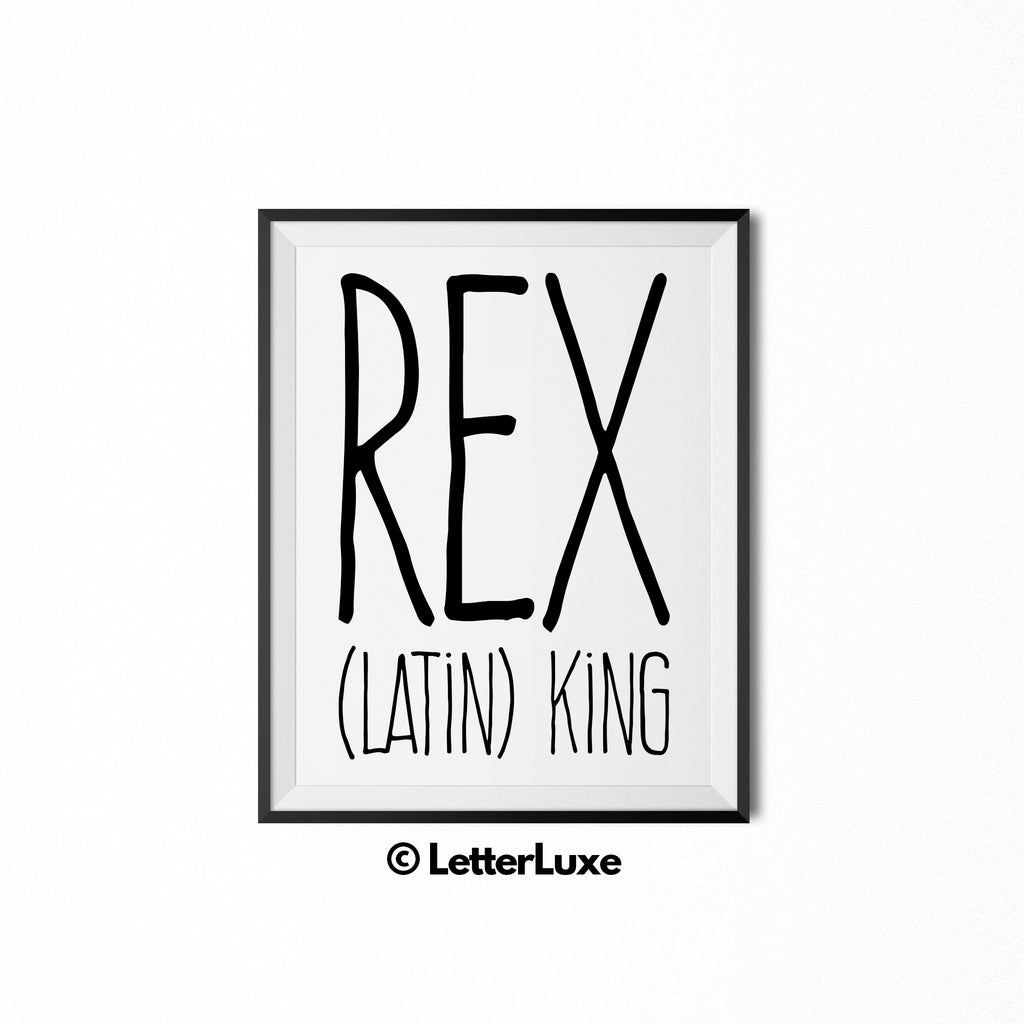 Rex Name Art - Personalized Baby Shower Decorations - Birthday Gift ...