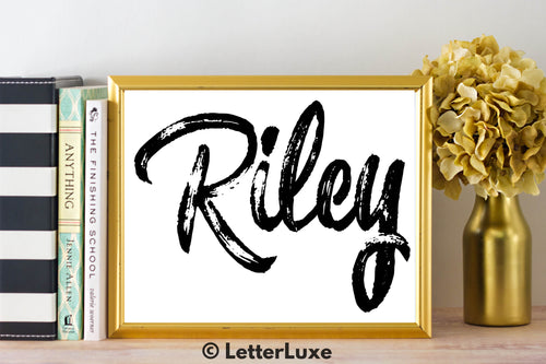 Riley Name Art - Printable Gallery Wall - Romantic Bedroom Decor - Living Room Printable - Last Minute Gift for Mom or Girlfriend