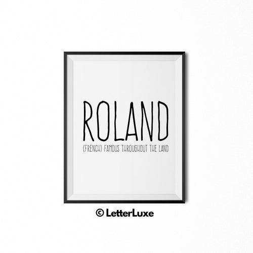 Roland Personalized Nursery Decor - Baby Shower Decorations - LetterLuxe