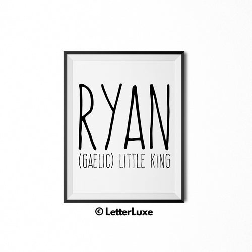 Ryan Printable Kids Gift - Digital Download - LetterLuxe