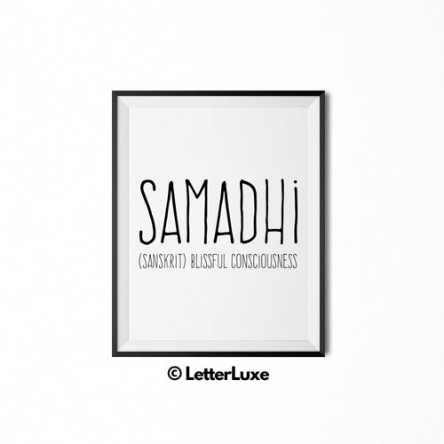 Samadhi - Typography Wall Decor - LetterLuxe