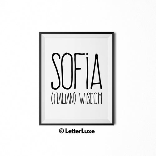 Sofia Printable Bedroom Decor - Birthday Party Decoration Idea - LetterLuxe