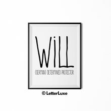 Will Name Meaning Wall Art - Nursery Decor