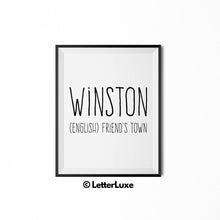 Winston Name Meaning - Nursery Decor - Printable Art