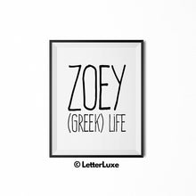 Zoey Name Meaning Art - Digital Print