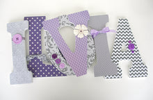 Gray & Lavender Letter Set - Baby Girl Nursery Decor - LetterLuxe