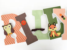 Orange, Green, & Brown Letter Set - Nursery Décor for Boys - LetterLuxe