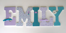 Teal & Purple Letter Set - Baby Girl Nursery Decor - LetterLuxe