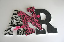 Zebra Print Letter Set - Black & Pink Nursery Decor for Girls - LetterLuxe